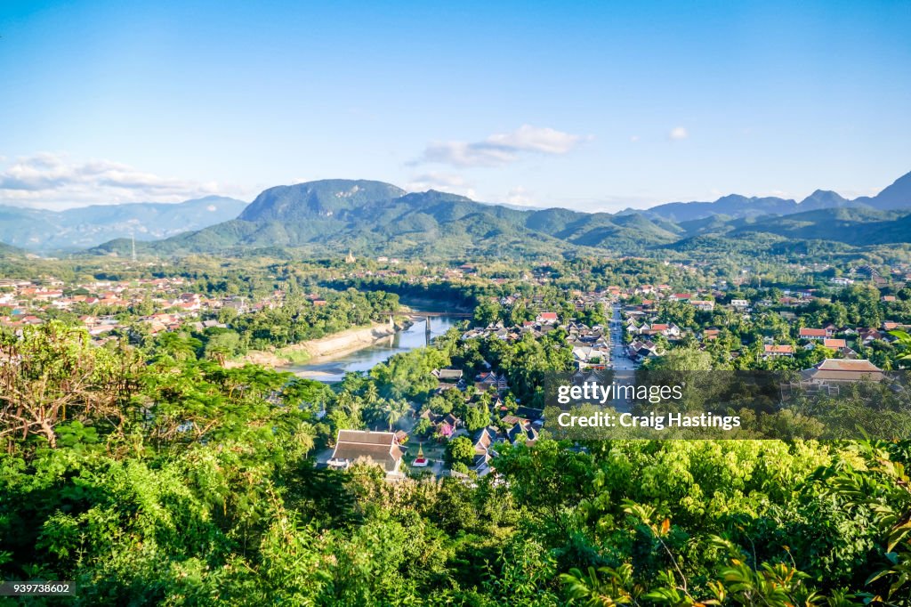 View of the Luang Prabang Sky line City Scape