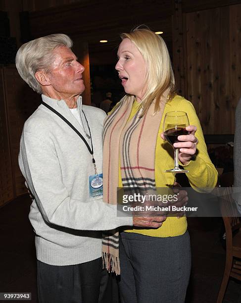 Stein Eriksen and Patricia Damon attend the VIP Welcome Dinner at the 18th Juma Entertainment's Deer Valley Celebrity Skifest at Empire Canyon Lodge...