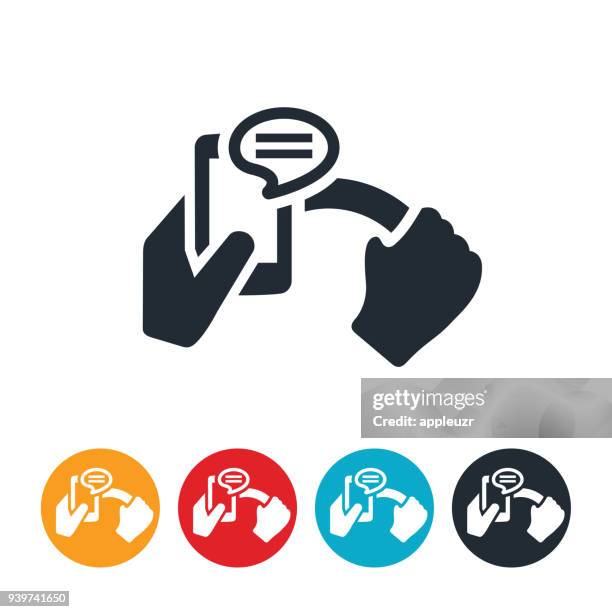 texting and driving icon - distracted driving stock illustrations