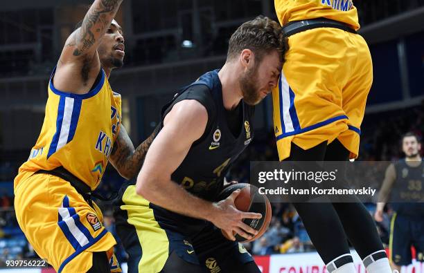 Nicolo Melli, #4 of Fenerbahce Dogus Istanbul during the 2017/2018 Turkish Airlines EuroLeague Regular Season game between Khimki Moscow Region and...