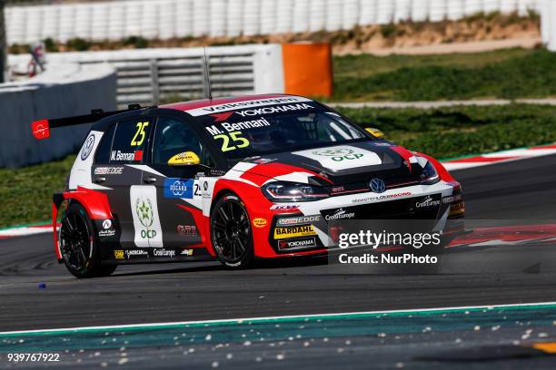 Mehdi Bennani from Marrakech of Sebastien Loeb Racing with Volkswagen Golf GTI TCR during the WTCR Official Tests in Circuit de Barcelona - Catalunya...