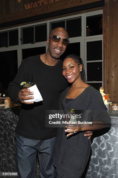 Actor J.B. Smoove and wife Shahidah Omar attend the VIP Welcome Dinner at the 18th Juma Entertainment's Deer Valley Celebrity Skifest at Empire...