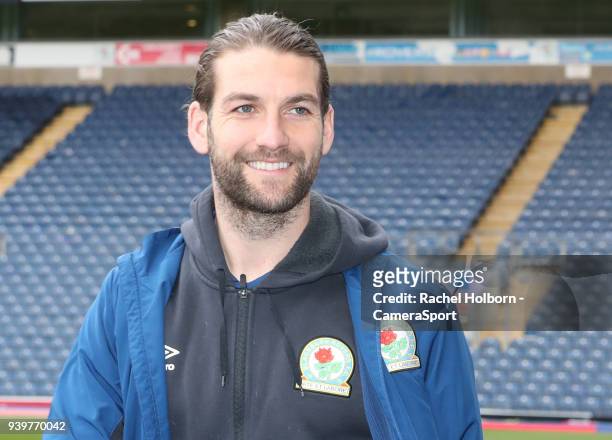 Blackburn Rovers' Charlie Mulgrew arrives at the ground during the Sky Bet League One match between Blackburn Rovers and Bradford City at Ewood Park...