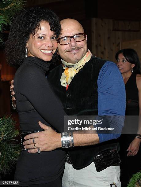 Actress Gloria Reuben and actor Joe Pantoliano attends the VIP Welcome Dinner at the 18th Juma Entertainment's Deer Valley Celebrity Skifest at...