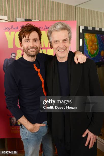 David Tennant and Peter Capaldi attend a special screening of "You, Me And Him" at Charlotte Street Hotel on March 29, 2018 in London, England.