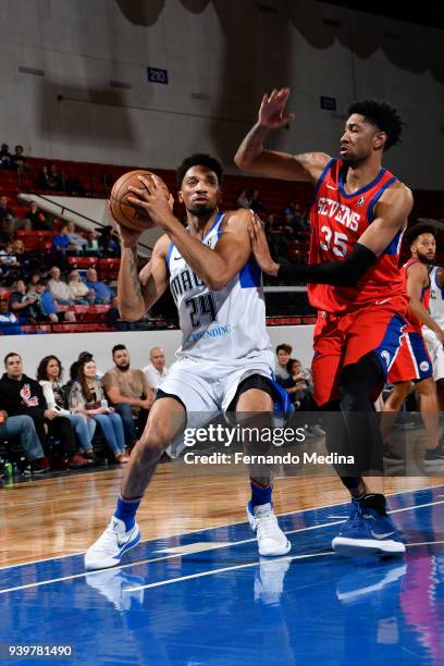 Khem Birch of Lakeland Magic handles the ball against the Delaware 87ers handles the ball against the Delaware 87ers on March 23, 2018 at RP Funding...