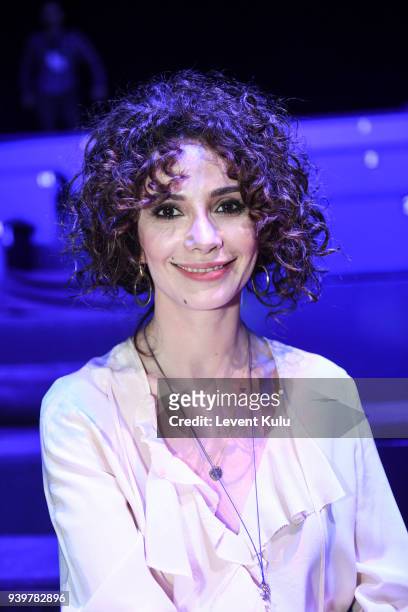 Songul Oden attends the Sudi Etuz show during Mercedes-Benz Istanbul Fashion Week on March 29, 2018 in Istanbul, Turkey.