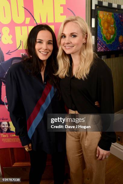 Asia MacKay and producer Georgia Tennant attend a special screening of "You, Me And Him" at Charlotte Street Hotel on March 29, 2018 in London,...