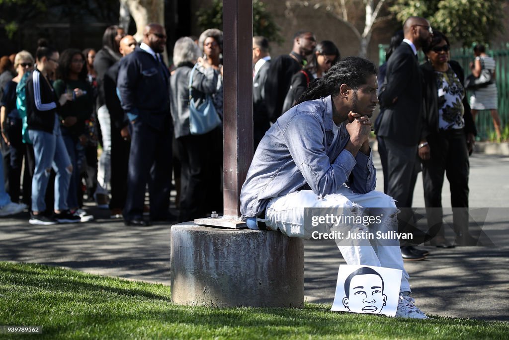 Funeral Services Held For Unarmed Man Killed By Sacramento Police