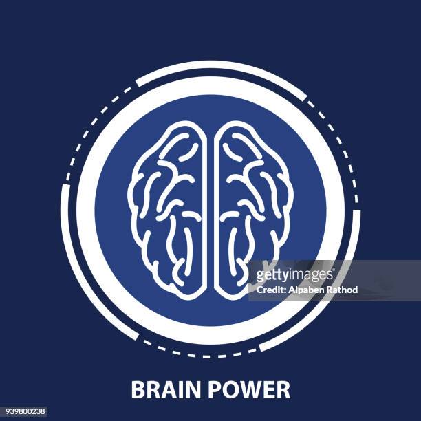 brain power-konzept - gyrus stock-grafiken, -clipart, -cartoons und -symbole