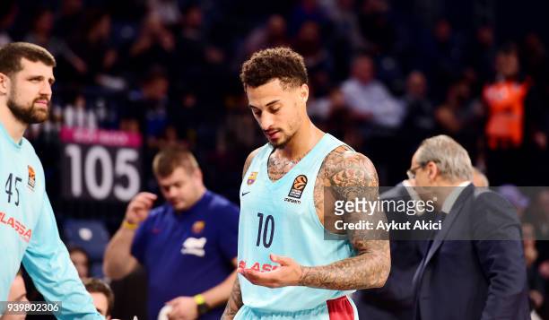 Edwin Jackson, #10 of FC Barcelona Lassa in action during the 2017/2018 Turkish Airlines EuroLeague Regular Season Round 29 game between Anadolu Efes...