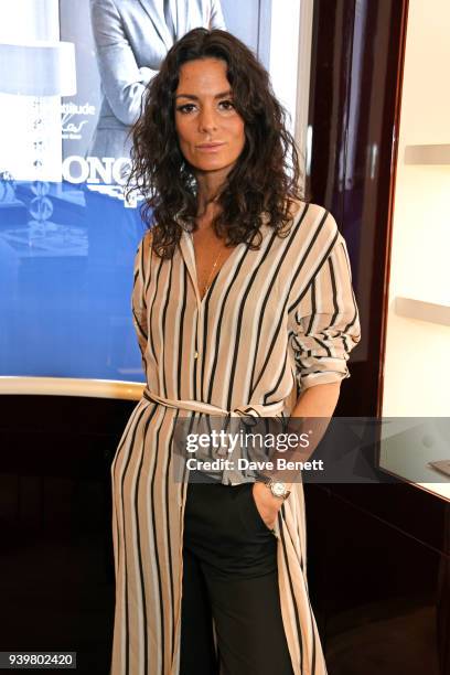 Hedvig Opshaug attends the Longines & Aurum Record Collection Launch at Watches of Switzerland, Regent Street, on March 29, 2018 in London, England.