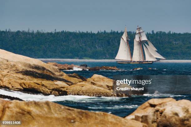 tall ship - brigantine stock pictures, royalty-free photos & images