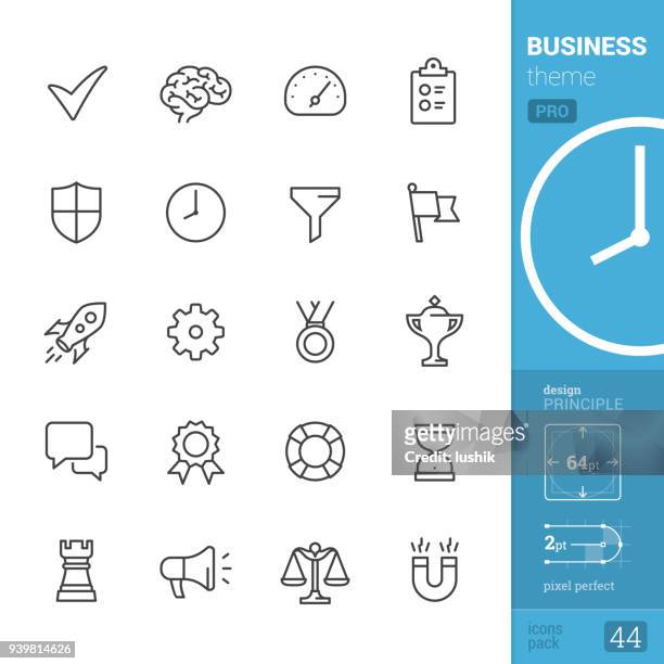 ilustrações de stock, clip art, desenhos animados e ícones de business, outline icons - pro pack - íman em forma de ferradura