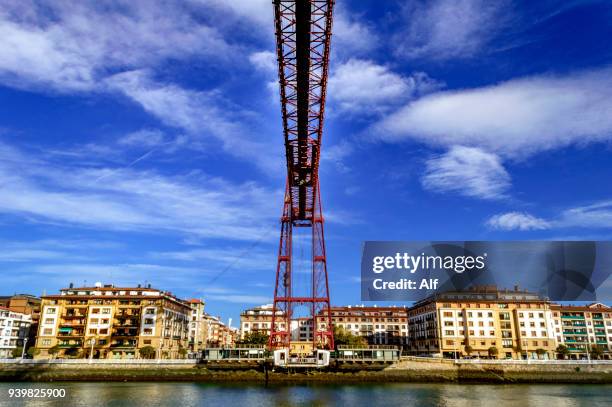 vizcaya bridge in portugalete, bilbao , spain - provincia de vizcaya fotografías e imágenes de stock