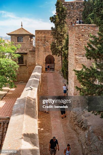 alcazaba in malaga andalusia spain - alcazaba of málaga stock pictures, royalty-free photos & images