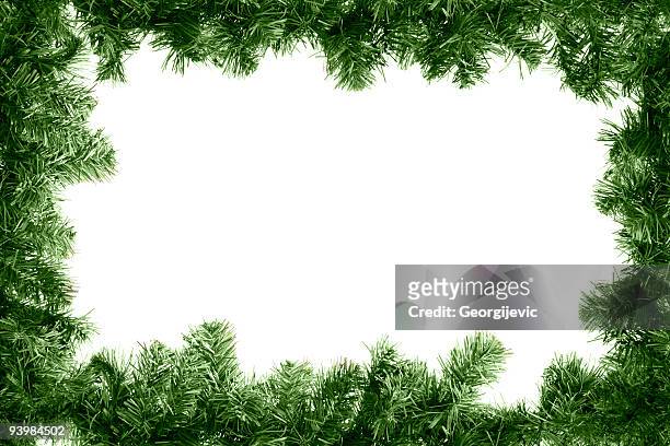 weihnachten-frame - pine cone stock-fotos und bilder