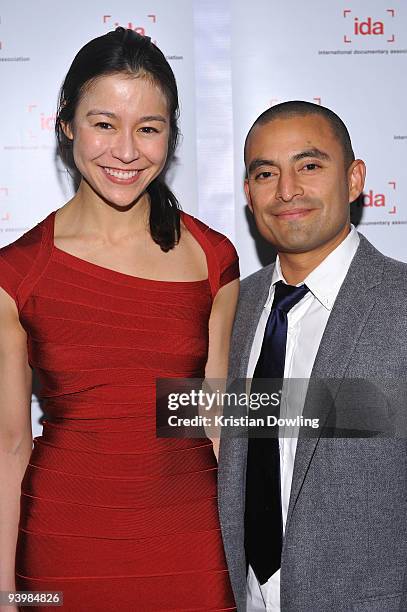 Director Elizabeth Chai Vasarhelyi and friend attend the International Documentary Association's 25th Annual Awards Ceremony on December 4, 2009 in...