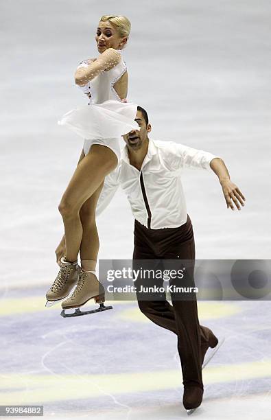 Aliona Savchenko and Robin Szolkowy of Germany compete in the Pairs Free Skating on the day three of ISU Grand Prix of Figure Skating Final at Yoyogi...