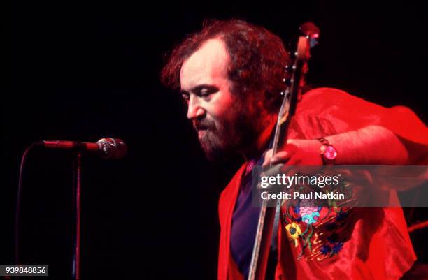 Peter Agnew of Nazareth performing at the Convocation Center at Notre Dame University in South Bend, Indiana, May 24, 1977.