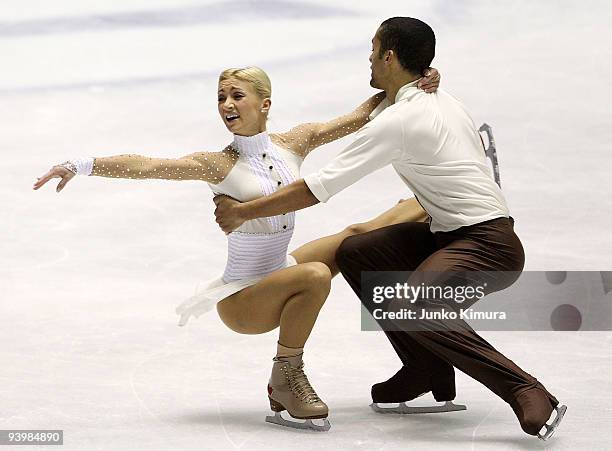 Aliona Savchenko and Robin Szolkowy of Germany compete in the Pairs Free Skating on the day three of ISU Grand Prix of Figure Skating Final at Yoyogi...