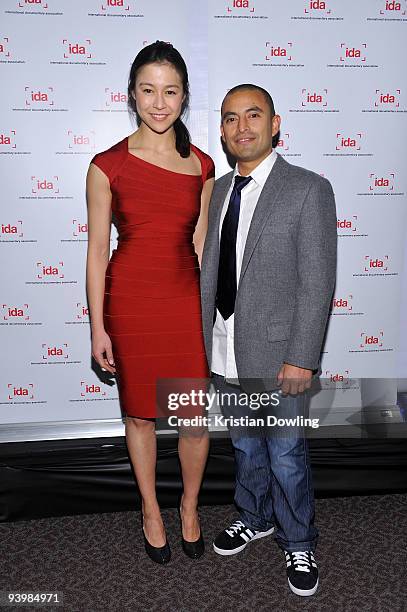 Director Elizabeth Chai Vasarhelyi and friend attend the International Documentary Association's 25th Annual Awards Ceremony on December 4, 2009 in...