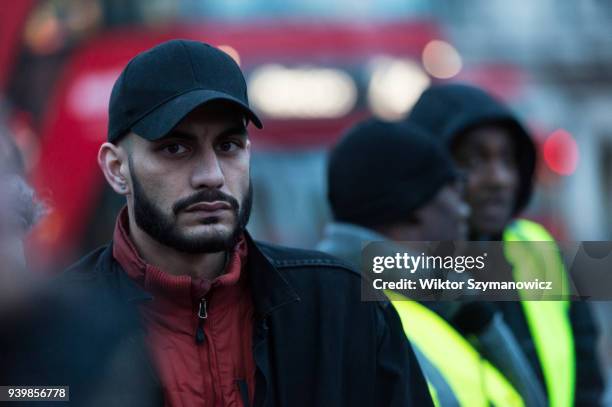 BeLeave whistleblower Shahmir Sanni attends an emergency demonstration in Parliament Square on the anniversary of triggering Article 50. The rally,...