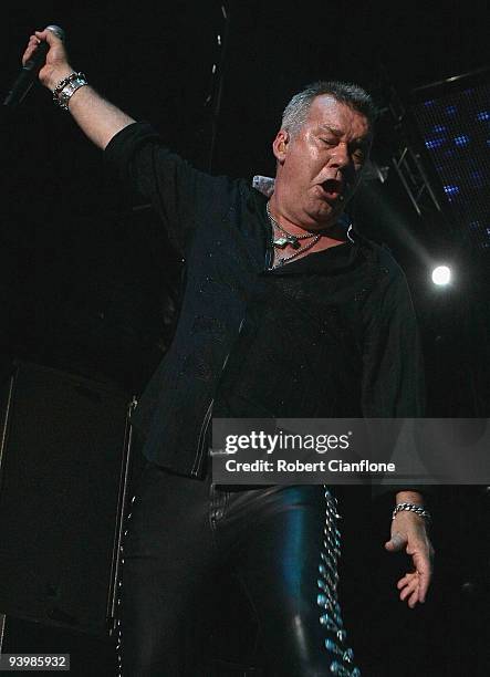 Jimmy Barnes of Cold Chisel performs during a Cold Chisel concert at ANZ Stadium on December 5, 2009 in Sydney, Australia.