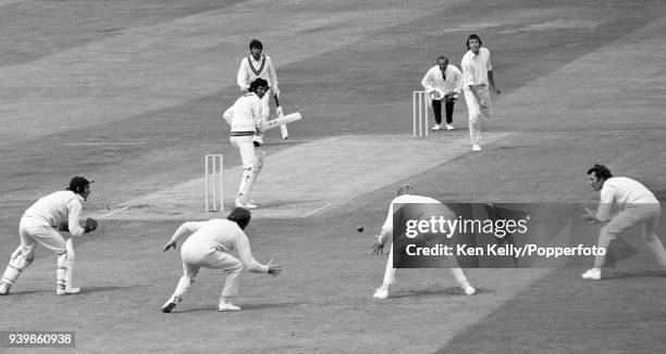 Pakistan batsman Zaheer Abbas is about to be dropped in the slips by England's Tony Greig on day one of the 1st Test match between England and...