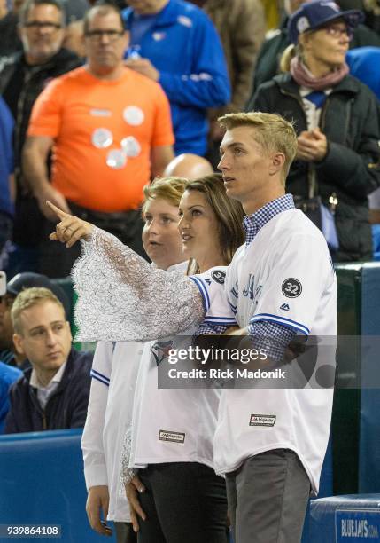 The Toronto Blue Jays honoured former pitcher Roy "Doc" Halladay before today's game. Hallady died last year in a single plane crash in Florida....