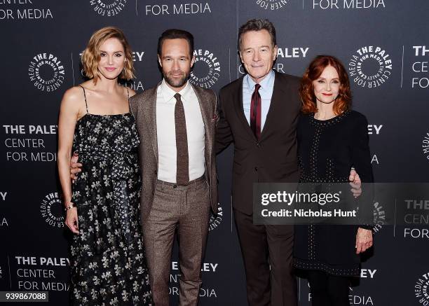 Erinn Hayes, Chris Diamantopoulos, Bryan Cranston and Swoosie Kurtz attend The Paley Center For Media Presents: "A Conversation With Bryan Cranston"...