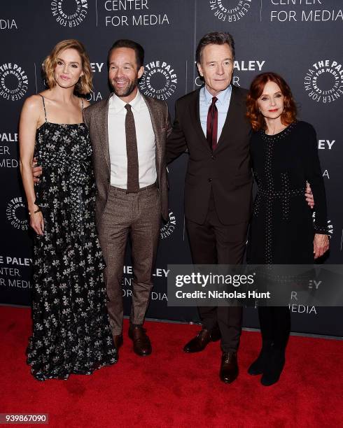 Erinn Hayes, Chris Diamantopoulos, Bryan Cranston and Swoosie Kurtz attend The Paley Center For Media Presents: "A Conversation With Bryan Cranston"...