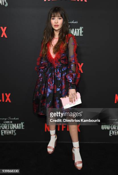 Malina Weissman attends the Netflix Premiere of "A Series of Unfortunate Events" Season 2 on March 29, 2018 in New York City.
