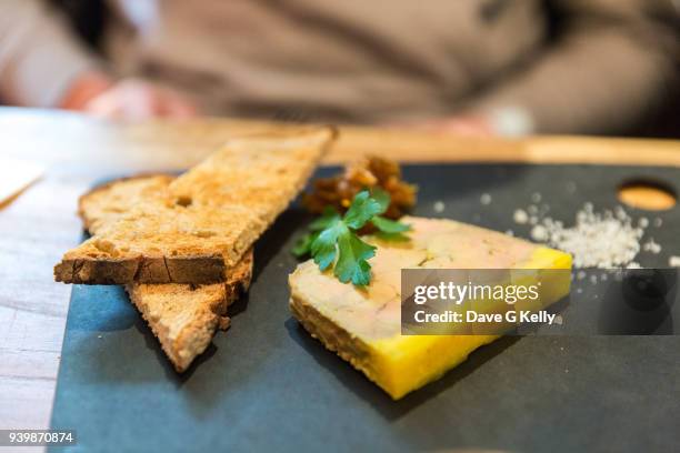 foie gras terrine and toast - pate stock pictures, royalty-free photos & images