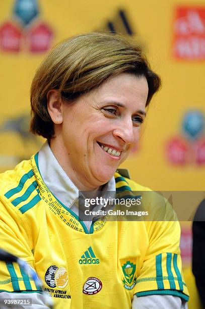 Of ABSA, Maria Ramos attends a Bafana Bafana Press conference at the Cullinan Hotel on December 5, 2009 in Cape Town, South Africa.