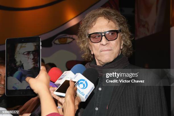 Photographer Mick Rock attends his exhibition StarMan at Foto Museo Cuatro Caminos on March 28, 2018 in Mexico City, Mexico.