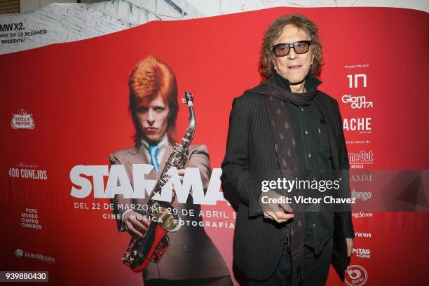 Photographer Mick Rock attends his exhibition StarMan at Foto Museo Cuatro Caminos on March 28, 2018 in Mexico City, Mexico.