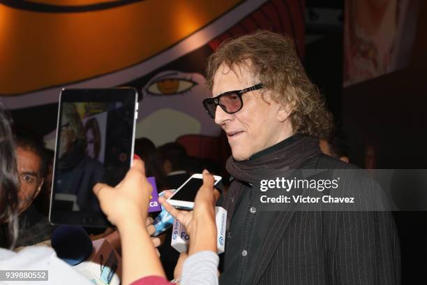 Photographer Mick Rock attends his exhibition StarMan at Foto Museo Cuatro Caminos on March 28, 2018 in Mexico City, Mexico.