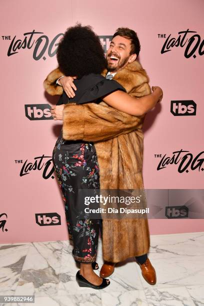 Amber Ruffin and Jorma Taccone attend "The Last O.G." New York Premiere at The William Vale on March 29, 2018 in New York City.