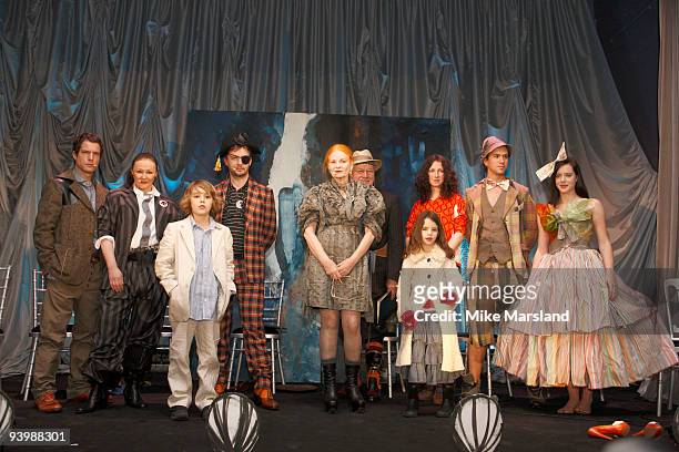 Vivienne Westwood with the cast of her 'Active Resistance to Propaganda' show, including Francis Barber and Michelle Ryan at Bloomsbury Ballroom on...