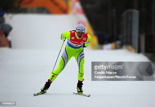 Katja Visnar of Slovenia during the Women's Sprint qualification in the FIS Cross Country World Cup on December 5, 2009 in Duesseldorf, Germany.