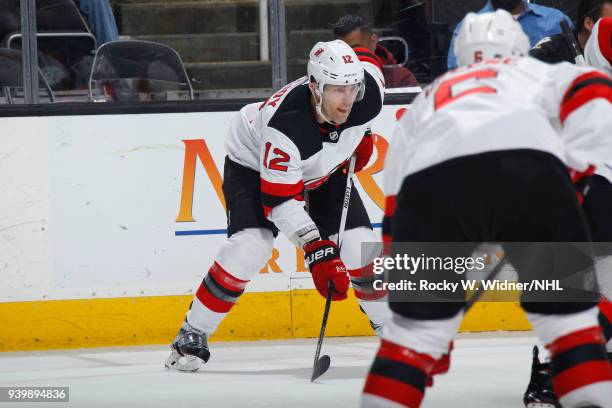 Ben Lovejoy of the New Jersey Devils skates against the San Jose Sharks at SAP Center on March 20, 2018 in San Jose, California. Ben Lovejoy