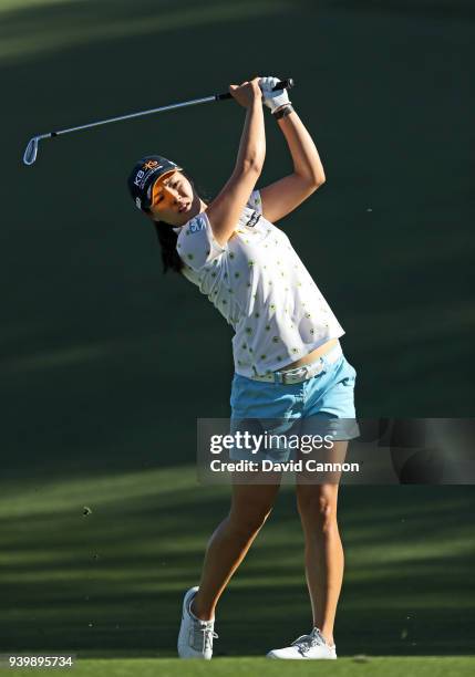 In Gee Chun of South Korea waits to play her second shot on the par 4, seventh hole during the first round of the 2018 ANA Inspiration on the Dinah...