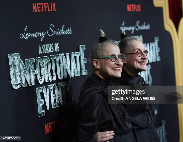 Jacqueline Robbins and Joyce Robbins attend the Netflix Premiere of 'A Series of Unfortunate Events' Season 2 on March 29, 2018 in New York City. /...