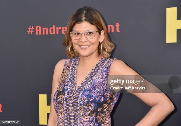 Aida Rodriguez attends the Los Angeles Premiere of Andre The Giant from HBO Documentaries on March 29, 2018 in Los Angeles, California.