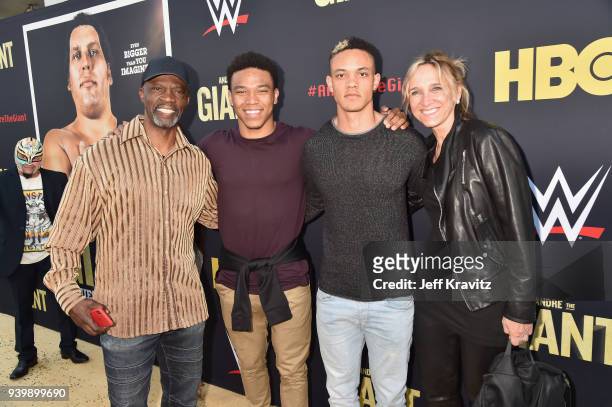 The St. Browns attend the Los Angeles Premiere of Andre The Giant from HBO Documentaries on March 29, 2018 in Los Angeles, California.
