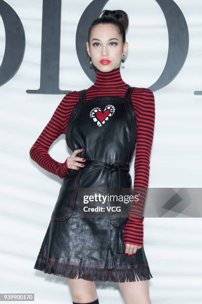 Actress Kiko Mizuhara attends Christian Dior Haute-Couture Spring/Summer 2018 show at MinshengArt Wharf on March 29, 2018 in Shanghai, China.