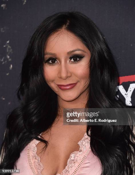 Nicole Polizzi attends the Premiere of MTV Network's "Jersey Shore: Family Vacation" at HYDE Sunset: Kitchen + Cocktails on March 29, 2018 in West...