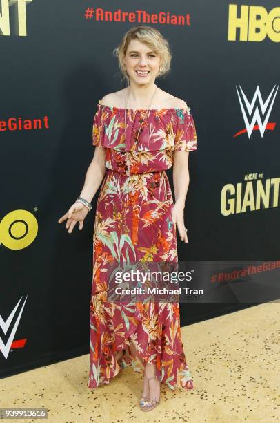 Laura Slade Wiggins arrives to HBO World Premiere of "Andre The Giant" held at ArcLight Cinerama Dome on March 29, 2018 in Hollywood, California.