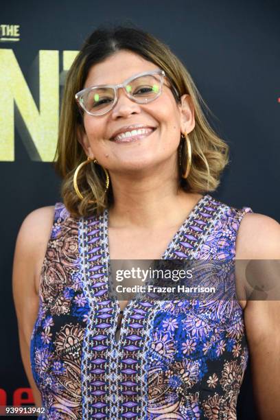 Aida Rodriguez attends the Premiere Of HBO's "Andre The Giant" at The Cinerama Dome on March 29, 2018 in Los Angeles, California.